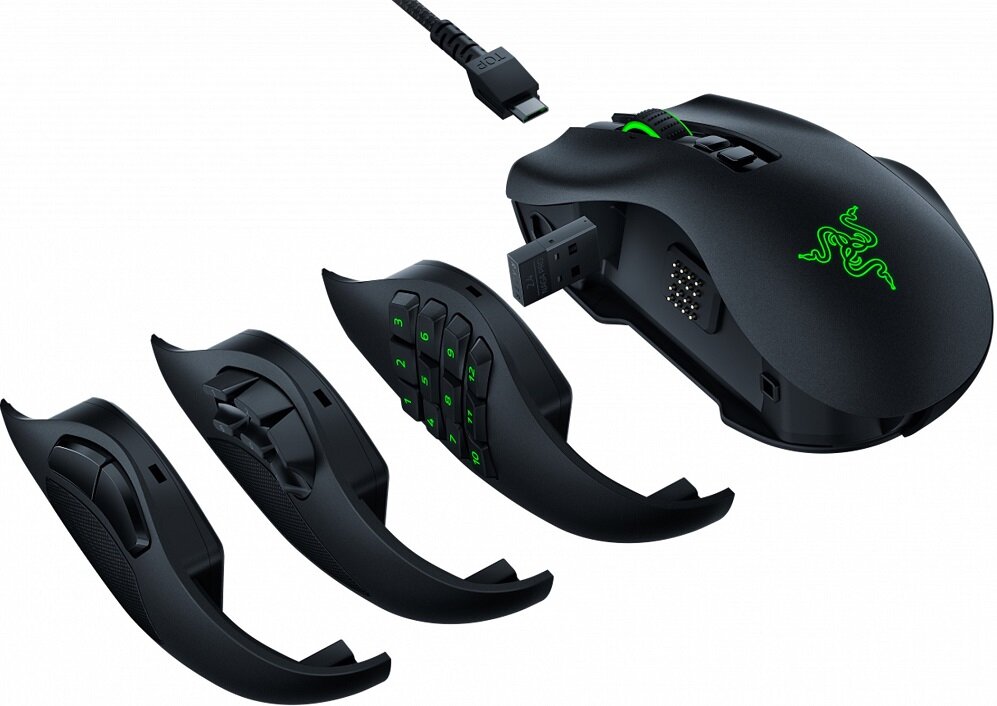 Mysz RAZER Naga Pro - wysoka jakość wykonania gumowe powierzchnie antypoślizgowe