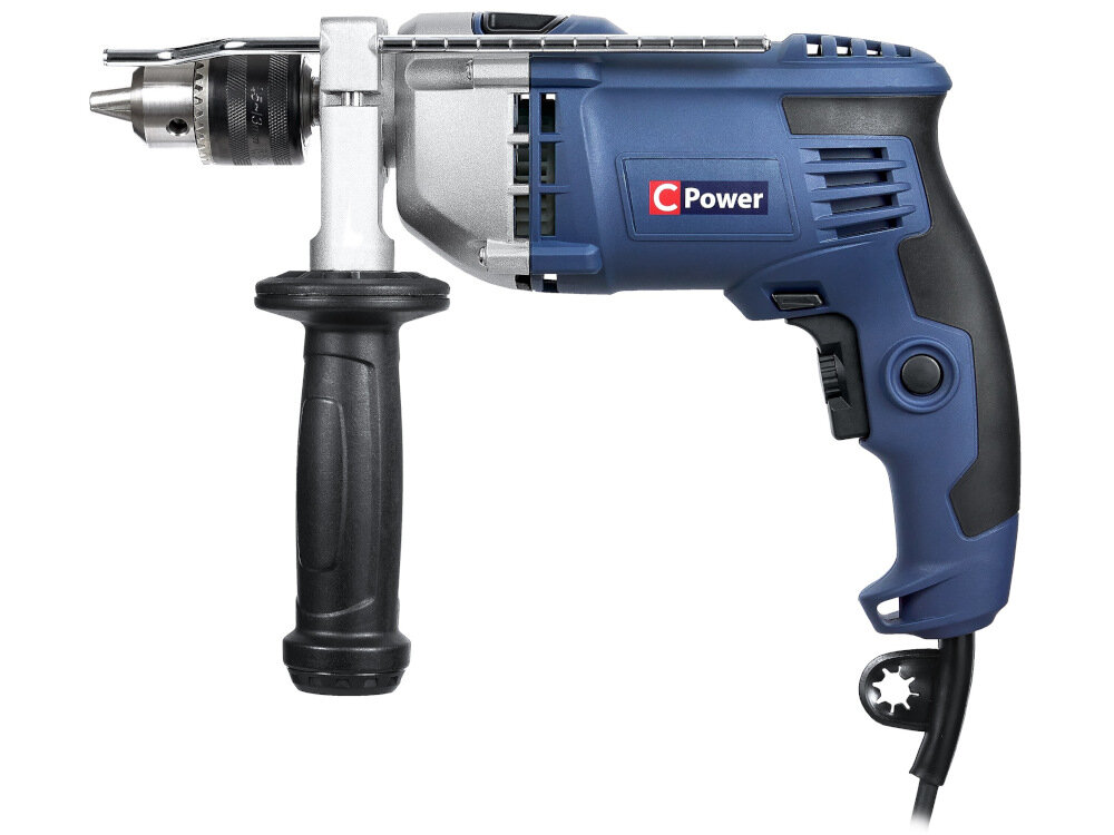 Wiertarka udarowa CELMA C-POWER ID850WS1 silnik szczotkowy moc 850 W maksymalna prędkość obrotowa do 3000 obr/min długi przewód zasilający
