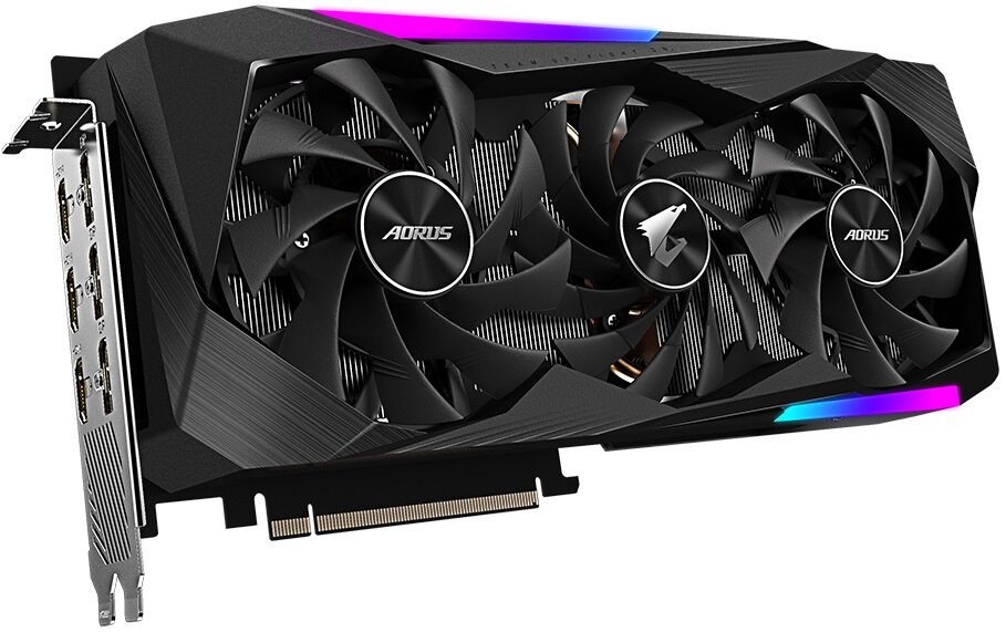 Karta graficzna Karta graficzna GIGABYTE GeForce RTX 3070 Aorus Master 8GB - technologia RTX Cyberpunk 2077 Battlefield 5 zaawansowane wielopłaszczyznowe cieniowanie przestrzenne