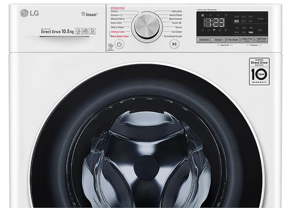 Pralka LG F4WV510S0E Elektroniczny wyswietlacz