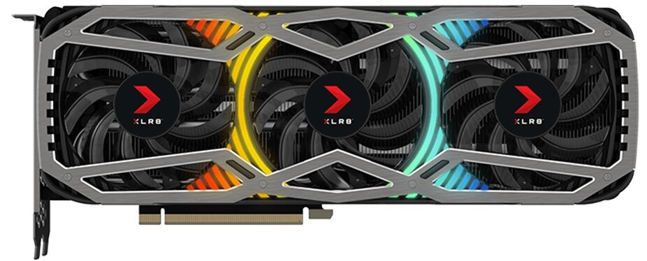 Karta graficzna PNY GeForce RTX 3080 XLR8 Gaming Revel Epic-X 10GB - wysoka wydajnośc cztery odrębne monitory HDMI PCI Express 4.0 x 16 niesamowite zdolności obliczeniowe