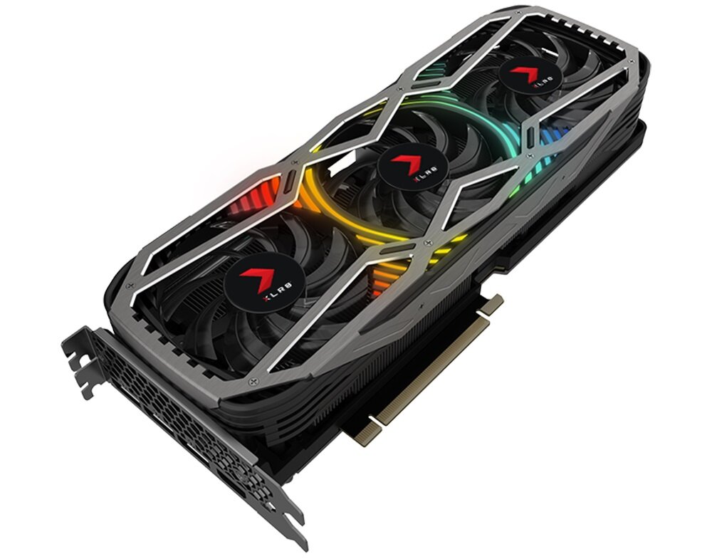 Karta graficzna PNY GeForce RTX 3090 XLR8 Gaming Revel Epic-X 24GB - wysoka wydajnośc cztery odrębne monitory HDMI PCI Express 4.0 x 16 niesamowite zdolności obliczeniowe