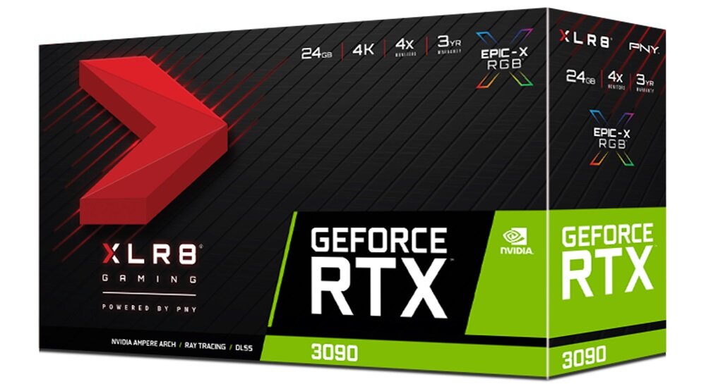 Karta graficzna PNY GeForce RTX 3090 XLR8 Gaming Revel Epic-X 24GB - platforma nowej generacji wybiega poza zasięg swojej konkurencji