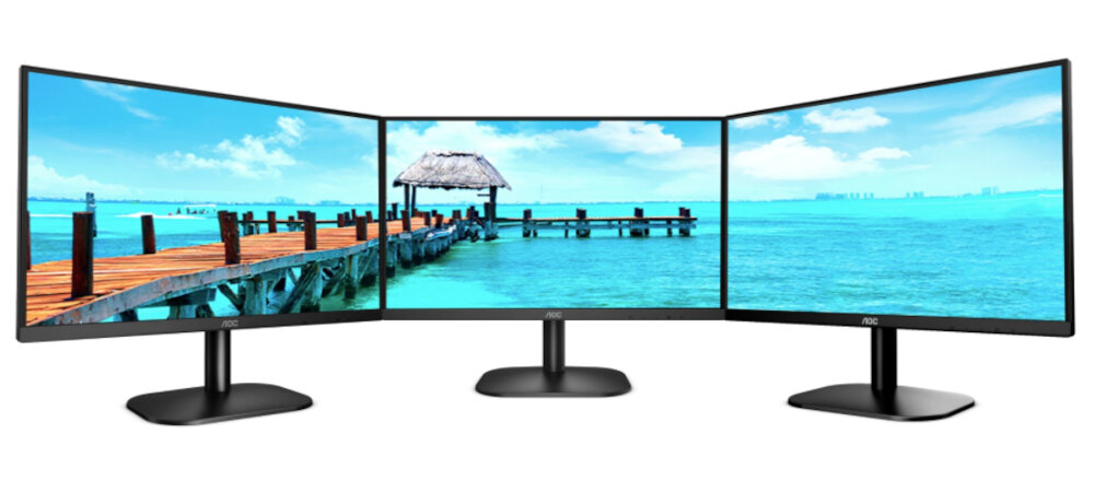 Monitor AOC 22B2DA 22 1920x1080px 4 ms wąskie ramki konfiguracja wieloekranowa