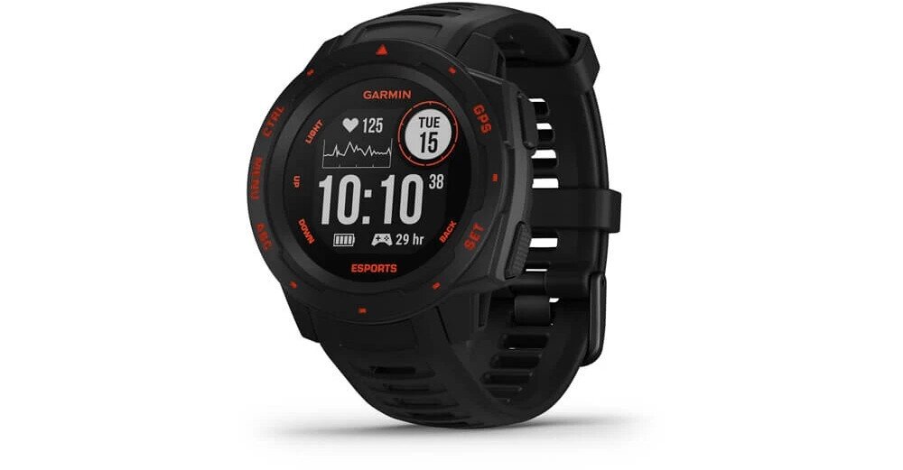 Zegarek GARMIN Instinct Esport Edition pomiar ekran zdrowie serce sport ćwiczenia pasek bateria sterowanie smartfon