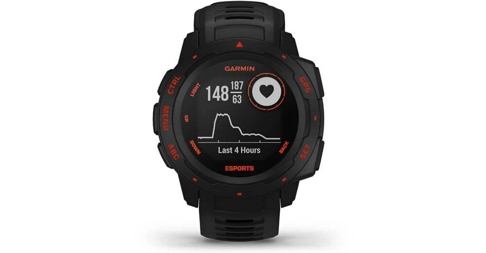 Zegarek GARMIN Instinct Esport Edition pomiar ekran zdrowie serce sport ćwiczenia pasek bateria sterowanie smartfon