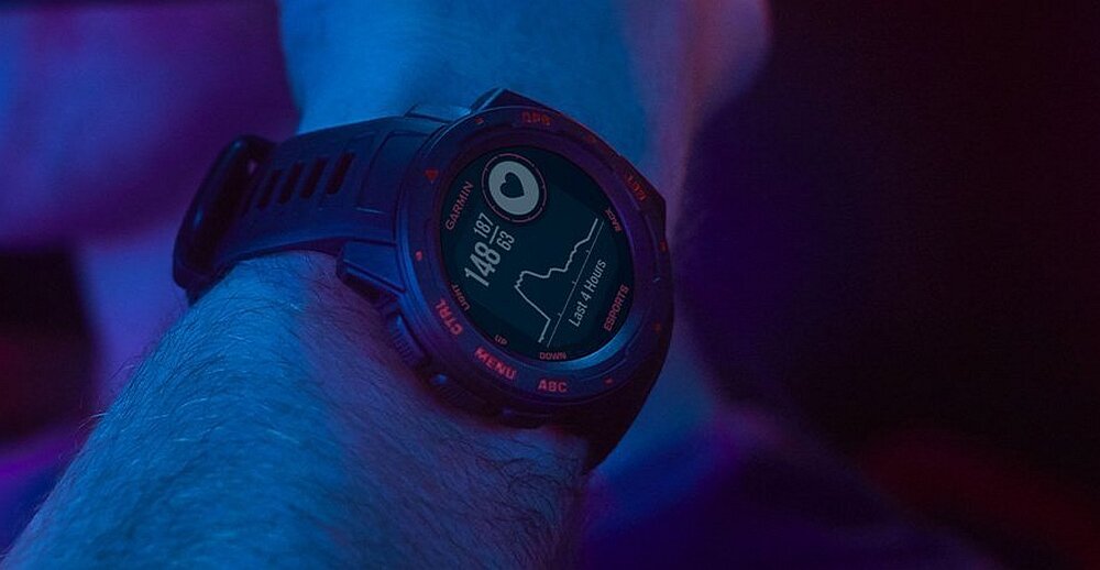 Zegarek GARMIN Instinct Esport Edition pomiar ekran zdrowie serce sport ćwiczenia pasek bateria sterowanie smartfon