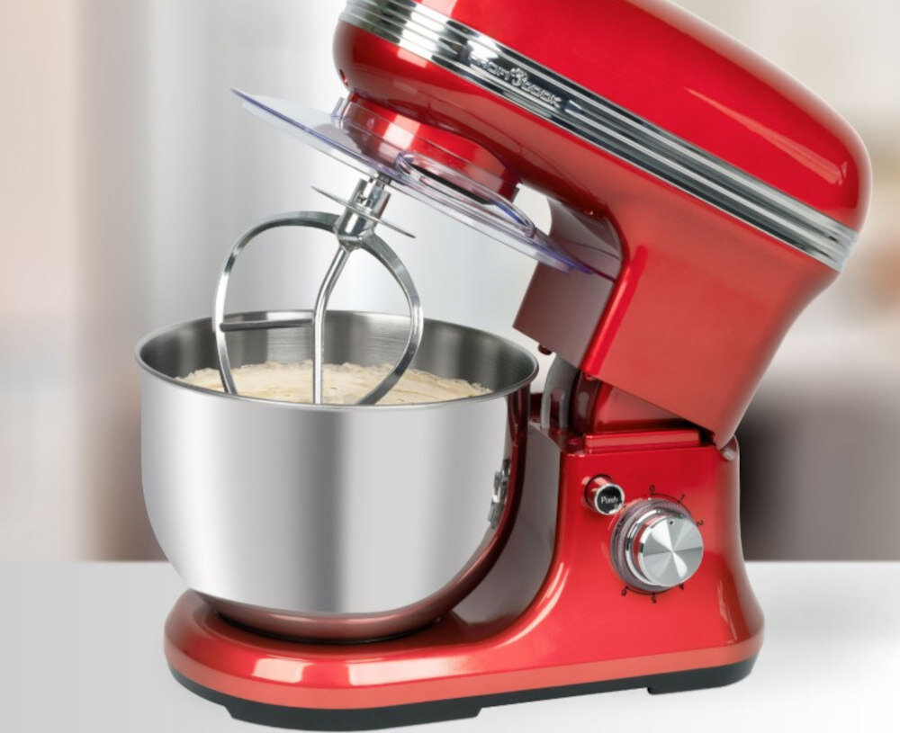 Robot kuchenny planetarny PROFI COOK PC-KM1197 1200W Czerwony ugniatanie mieszanie makaron chleb ciasta