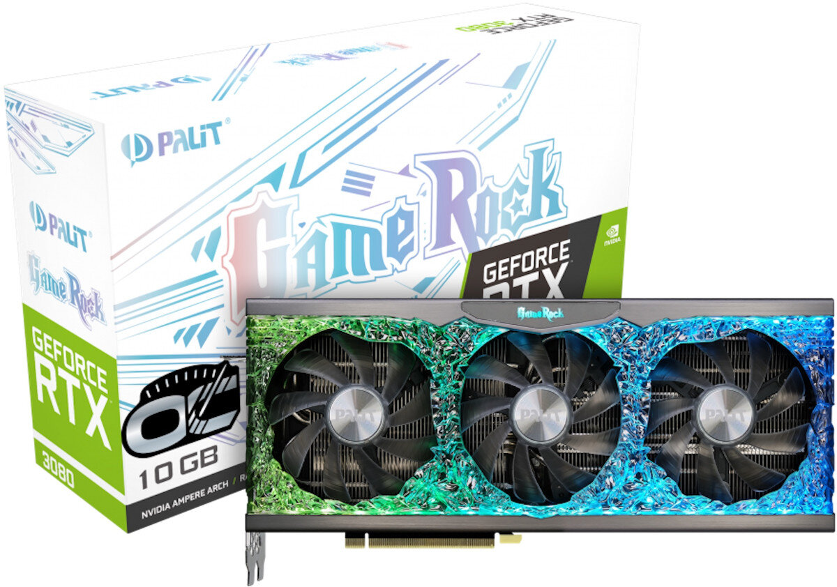 Karta graficzna PALIT GeForce RTX 3080 GameRock OC 10GB zawartosc opakowania