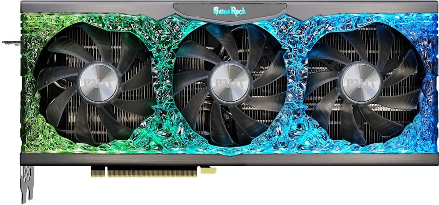 Karta graficzna PALIT GeForce RTX 3080 GameRock 10GB - trzy wentylatory TurboFan 3.0 technologia 0 dB