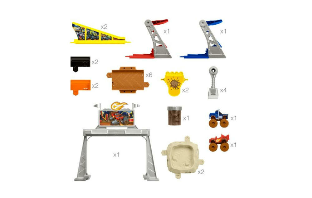 MATTEL-FISHER-PRICE-WYSCIG-BLOTO-GVG53 elementy budowa tor wyścigi