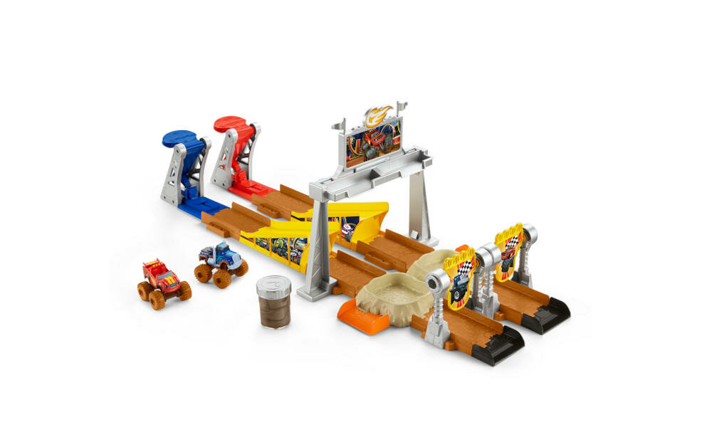 MATTEL-FISHER-PRICE-WYSCIG-BLOTO-GVG53 opakowanie pojazdy pojemnik masa akcesoria instrukcja karta gwarancyjna