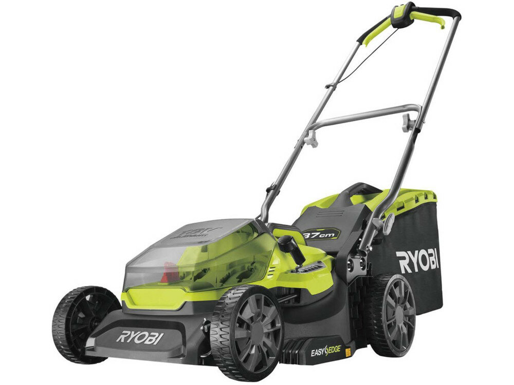 Kosiarka akumulatorowa RYOBI RY18LM37A-240 wysokiej klasy urządzenie efektywne działanie intuicyjna obsługa podzespoły z bardzo mocnych tworzyw