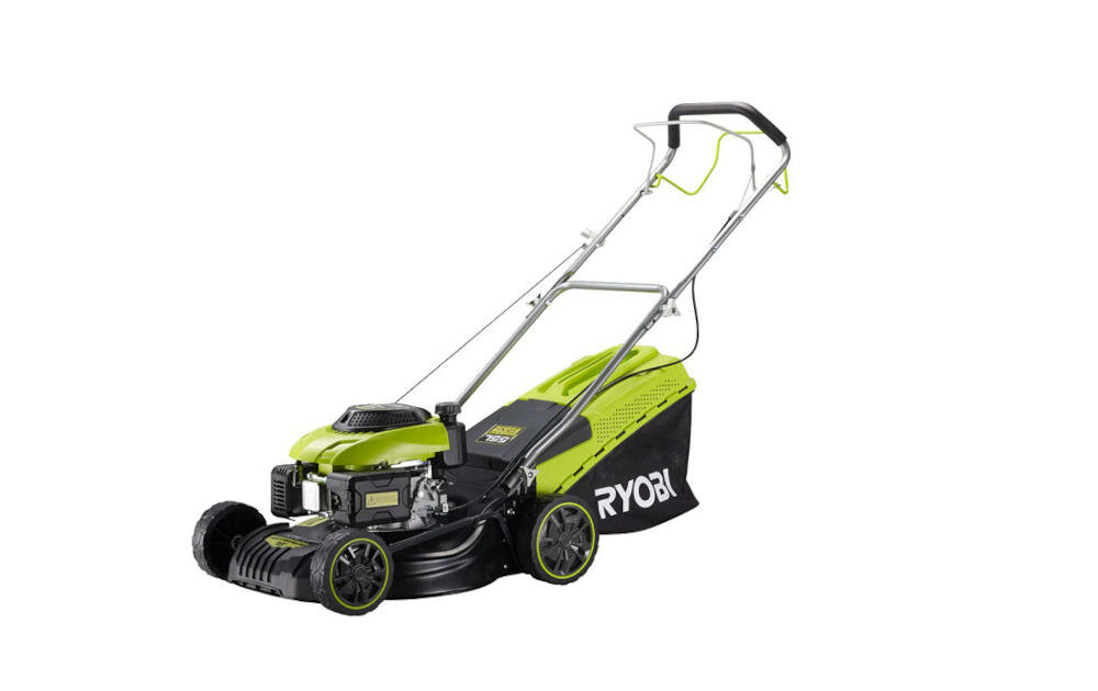 RYOBI RLM46160S ergonomia wygodny uchwyt sterowanie wygoda dłonie koszenie silnik górnozaworowy