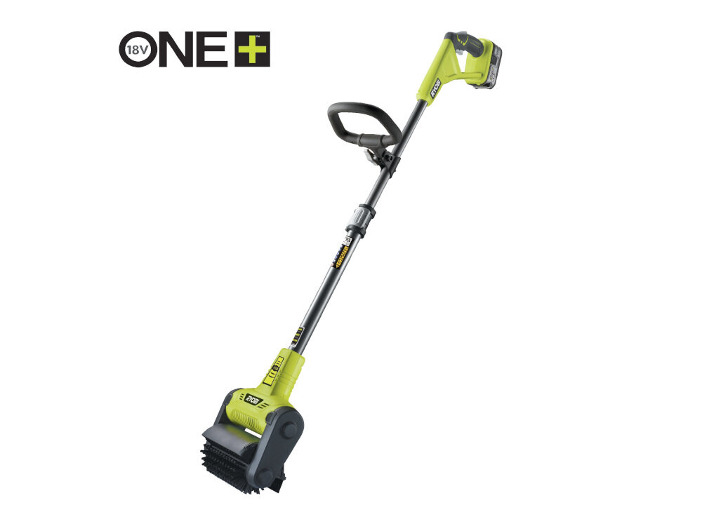 Urządzenie do czyszczenia tarasów RYOBI RY18PCB-140 zasilanie akumulator o pojemności 4,0 Ah pojemność 18 V z serii RYOBI ONE+ bezprzewodowa praca