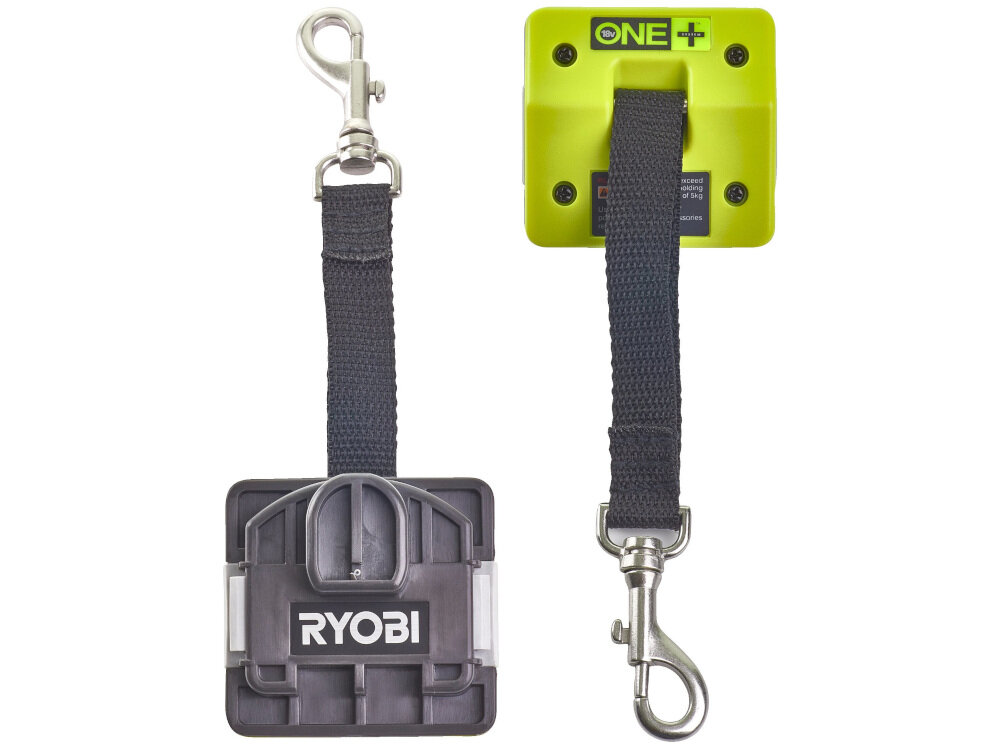 Smycz do elektronarzędzi RYOBI Rlyard wpina się bezpośrednio w gniazdo baterii narzędzia z serii RYOBI ONE+ metalowa klamra