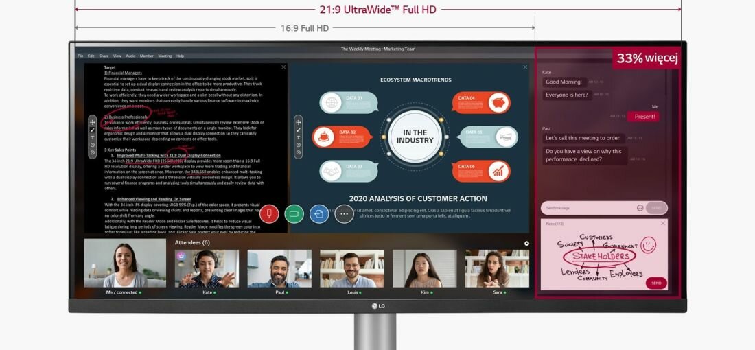 Monitor LG UltraWide 34WN650-B 29 2560x1080px IPS - UltraWide QHD