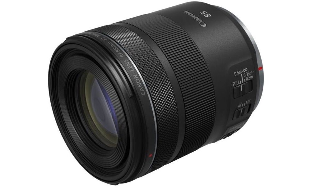 Obiektyw CANON RF 85mm f-2 Macro IS STM optyka soczewki af autofocus przysłona ogniskowa bagnet montaż