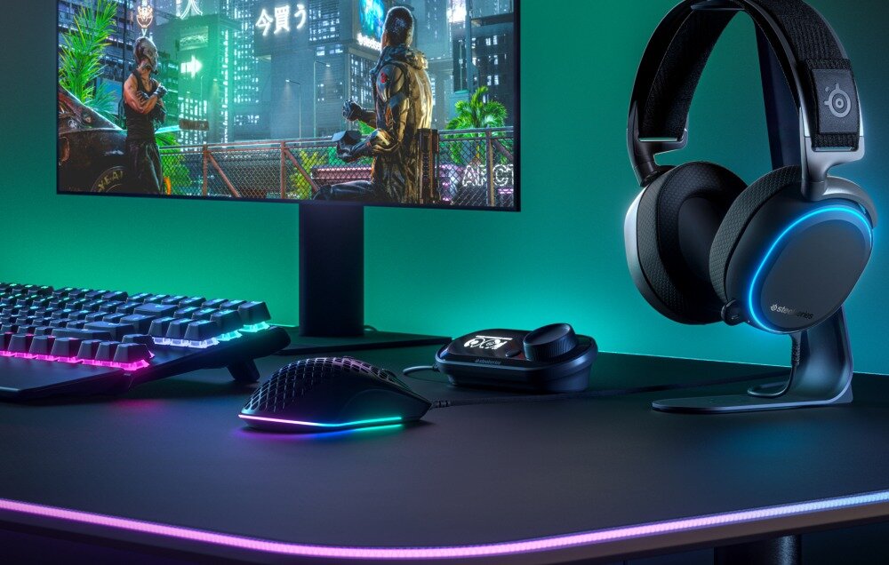 Mysz STEELSERIES Aerox 3 PRZEŁĄCZNIKI LEKKOŚĆ ULTRASZYBKOŚĆ WYDAJNOŚĆ OCHRONA AQUA SENSOR TRUEMOVE ŚLIZGACZE ŁĄCZNOŚĆ USB-C DOPASOWANIE STYL GRY