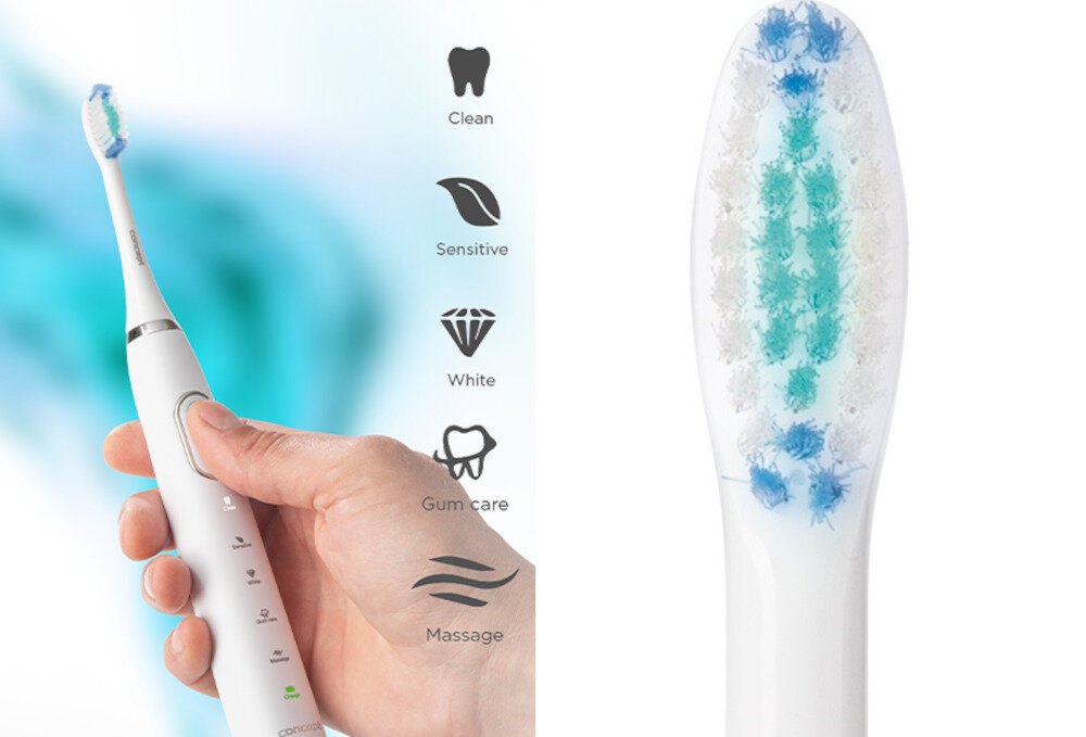 Szczoteczka soniczna CONCEPT ZK4010 5 trybów czyszczenia funkcja pamieci