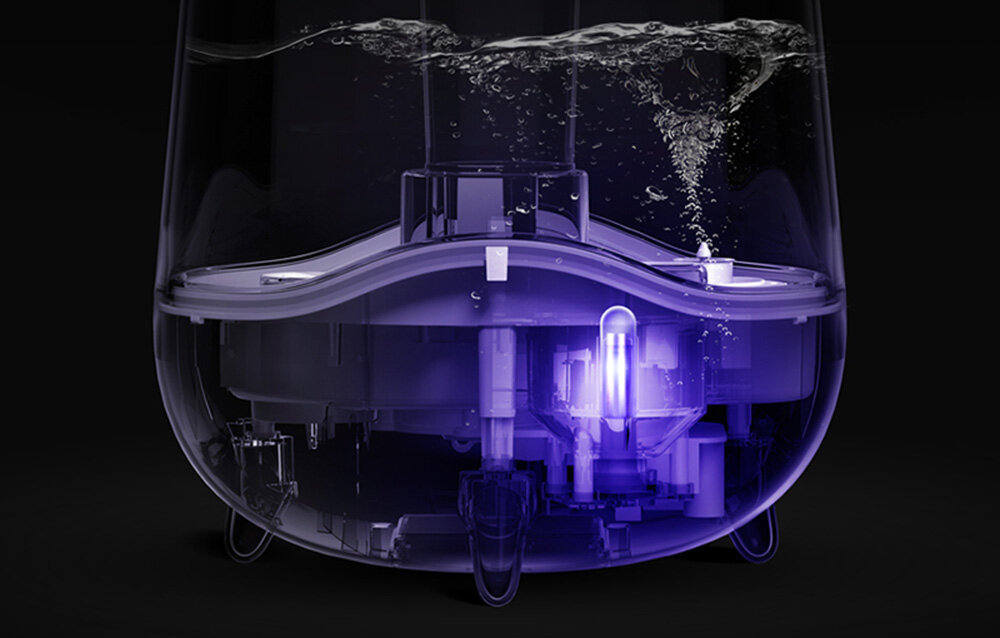 Nawilzacz ultradzwiękowy DEERMA F327W wbudowana lampa ze swiatlem UV Inteligentny system 360° wyeliminowanie do 99% bakterii, wirusów i innych drobnoustrojów dla osob z chorobami pluc i alergikow