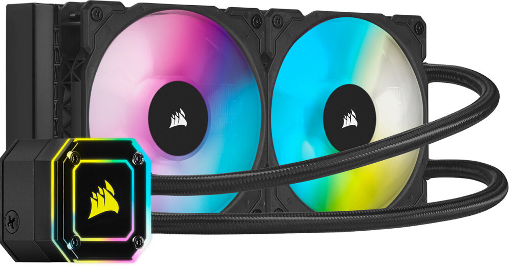Chłodzenie wodne CORSAIR iCUE H100i Elite Capellix - glowica pompki diody RGB