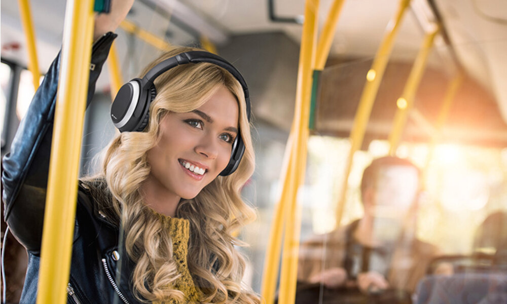 SŁUCHAWKI BLUETOOTH TRACER STILLO ANC NAUSZNE CZARNE aktywna redukcja szumów