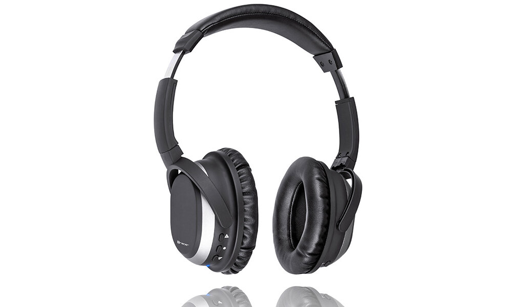 SŁUCHAWKI BLUETOOTH TRACER STILLO ANC NAUSZNE CZARNE mikrofon odbieranie połączeń przesyłanie odbieranie pliki audio