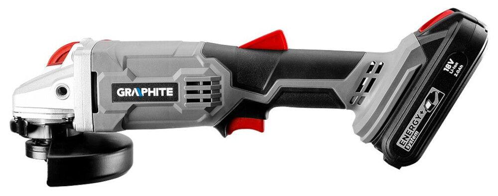 Szlifierka kątowa GRAPHITE Energy+ TOP-58G015-BR1 do przecięcia szlifowania wydajna niski poziom wibracji