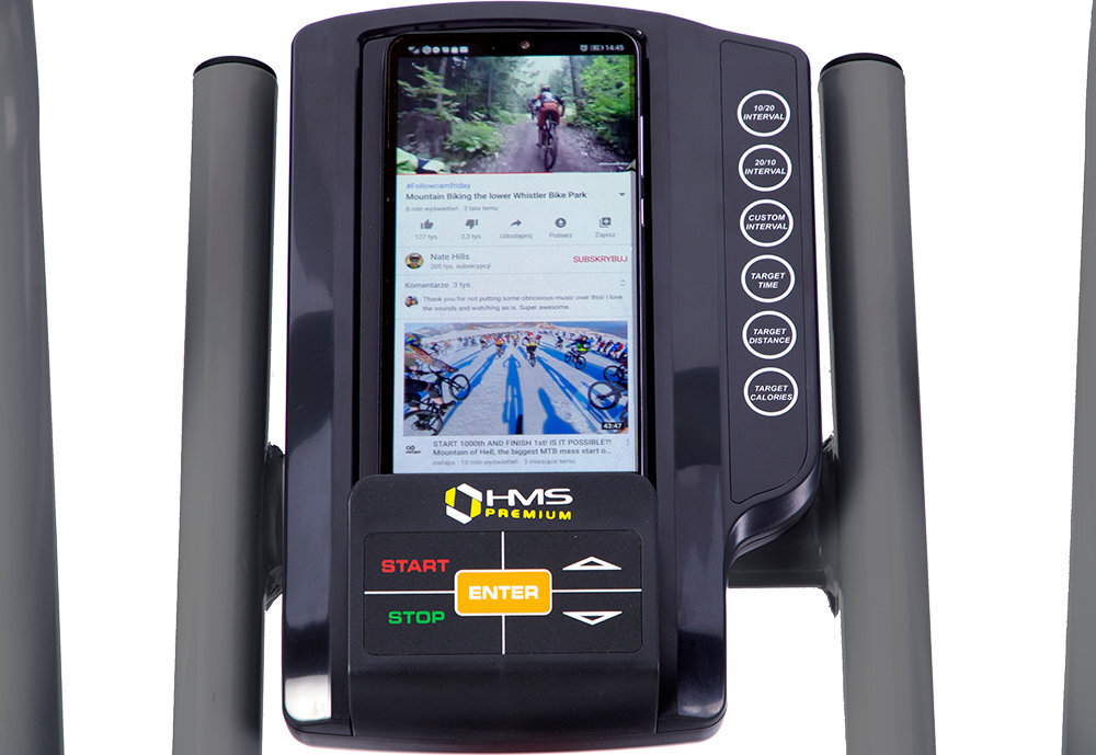 Rower powietrzny HMS Premium MP8880 podstawka na telefon tablet
