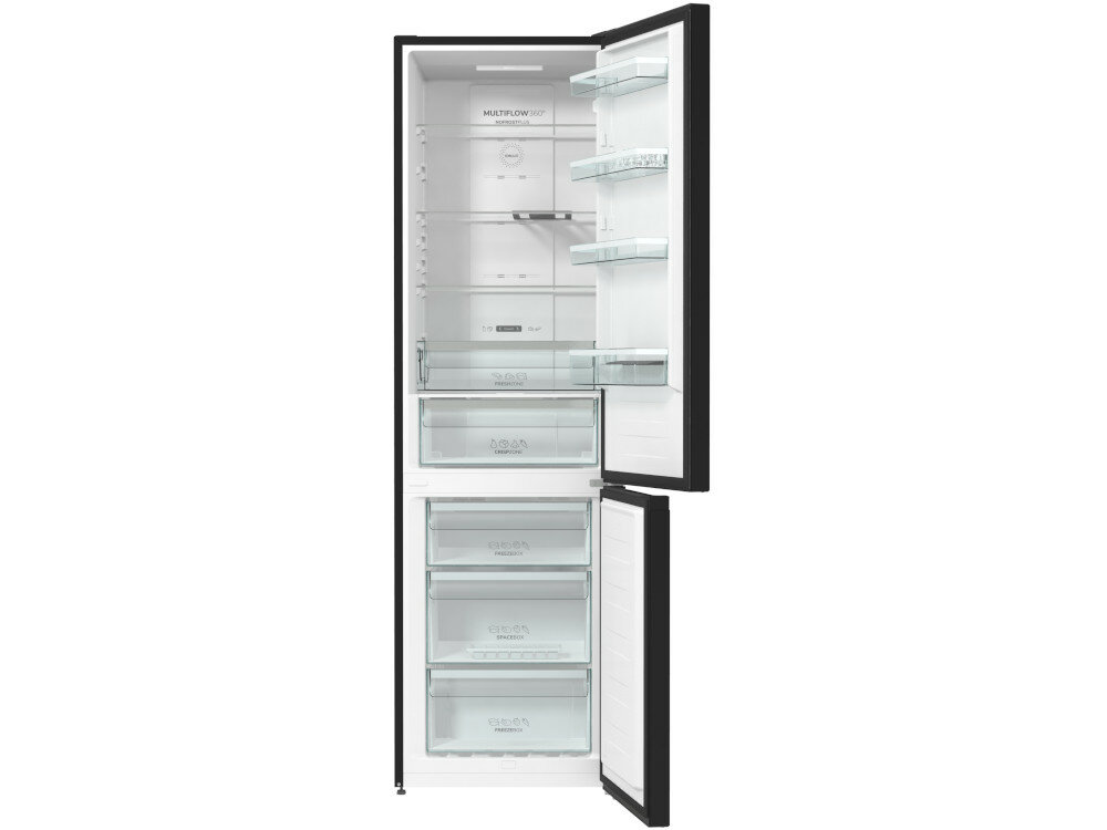 Lodówka GORENJE NRK6201SYBK Nofrost Czarna Simplicity slot in otwieranie drzwi kat prosty
