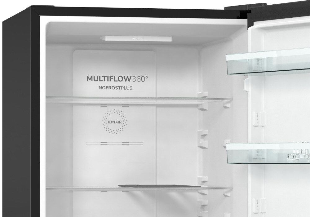 Lodówka GORENJE NRK6201SYBK Nofrost Czarna Simplicity jonizacja cyrkulacja powietrza multiflow