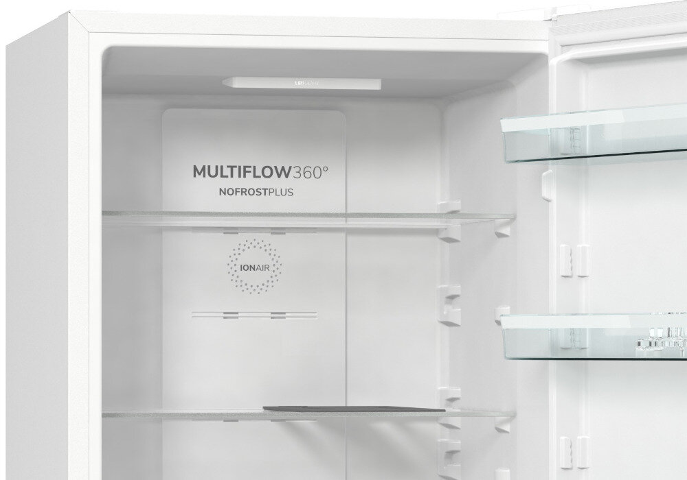 Lodówka GORENJE NRK6201SYBK Nofrost biala Simplicity jonizacja cyrkulacja powietrza multiflow