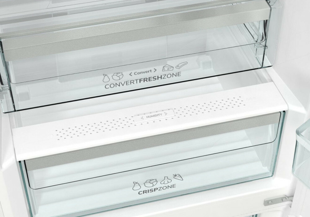 Lodówka GORENJE NRK6201SYBK Nofrost biala Convert FreshZone Simplicity Szuflada CrispZone temperatura wilgotnosc