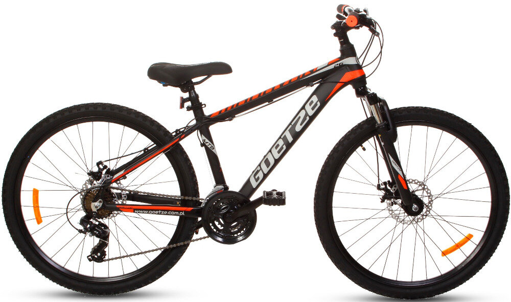 Rower górski MTB GOETZE Mahavan 2T M15 Czarno-pomarańczowy  wyglad