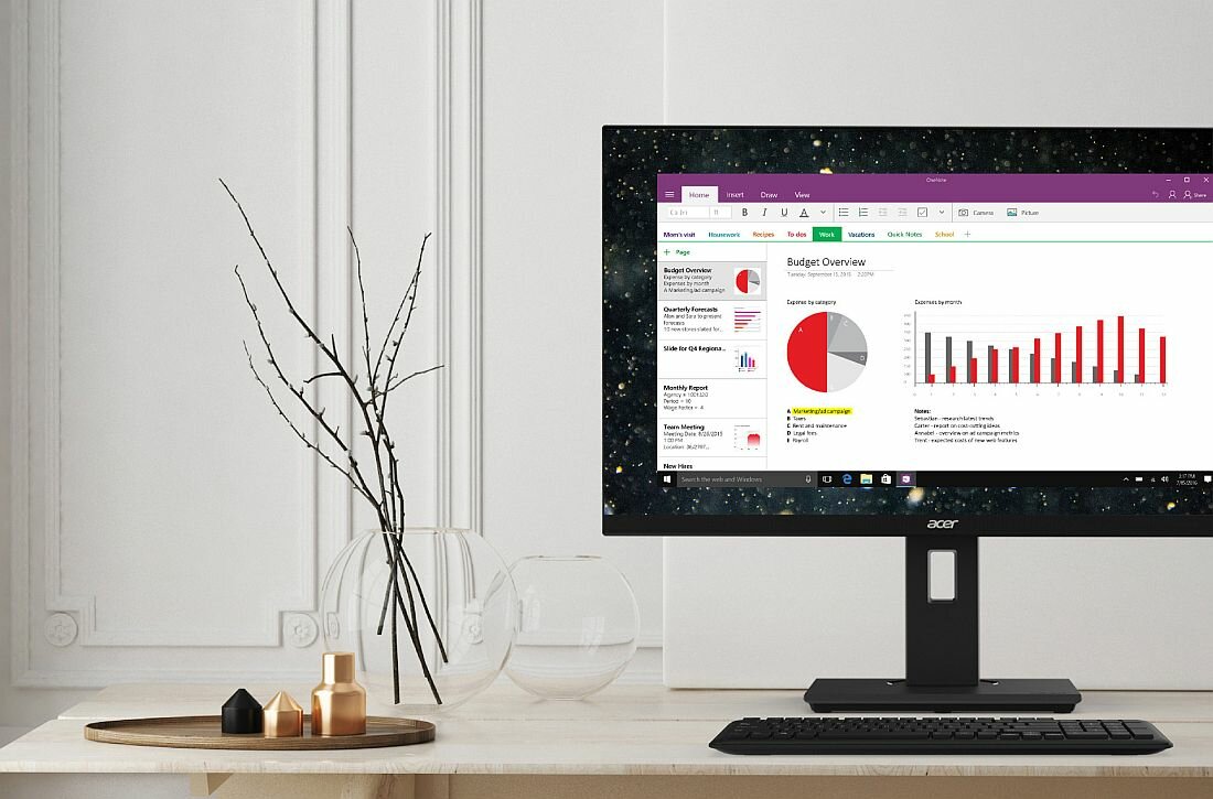 Monitor ACER BW257 - Kensington Lock