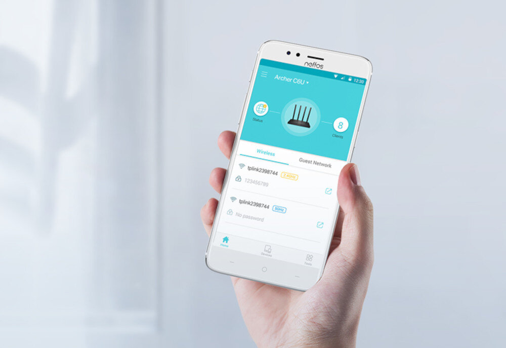 Router TP-LINK Archer C6U aplikacji Tether Android iOS