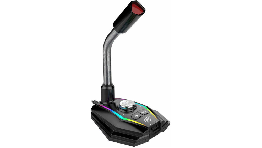 Mikrofon HAVIT GK56 RGB - instalacja