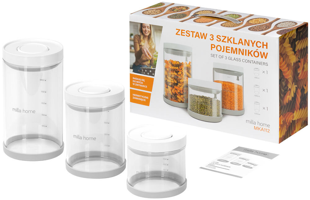 Zestaw pojemnikow na zywność MILLA HOME MKA 112 elementy zestaw