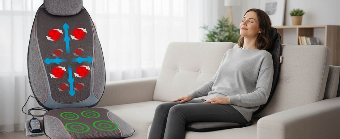 Mata masująca MEDIVON Cosy Shiatsu Tradycyjny masaż Shiatsu Technologia Shiatsu w Cosy Shiatsu doda energii i pomoże wrócić do pełnej sprawności zdjęcie lifestyle