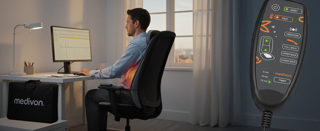 Mata masująca MEDIVON Cosy Shiatsu Elastyczna budowa Elastyczna konstrukcja na leżąco, jak i siedząco dopasowuje się do kształtu ciała