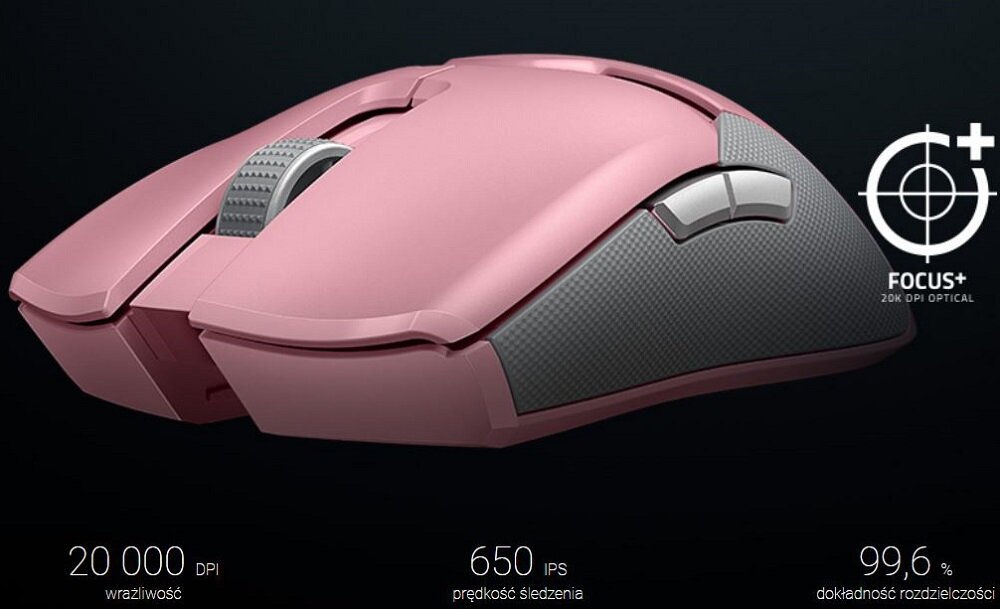 Mysz RAZER Viper Ultimate & Mouse Dock Quartz - odwzorowanie ruchow