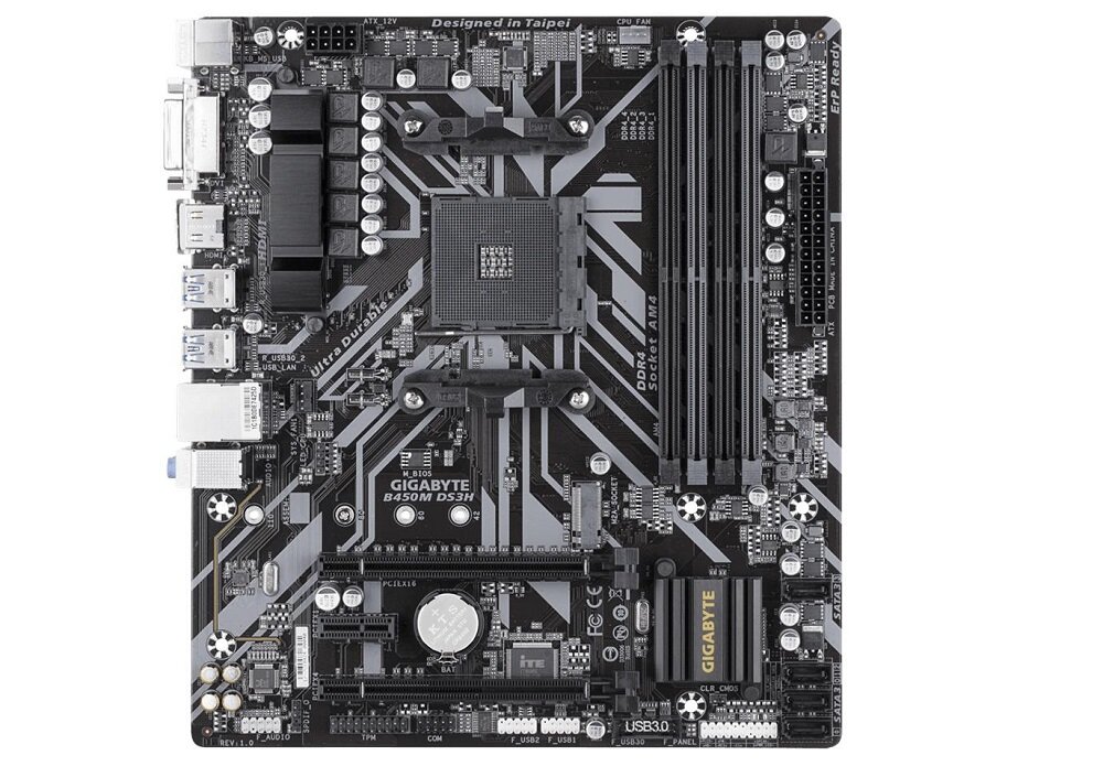 Płyta główna GIGABYTE B450M DS3H V2 standard Micro ATX dla graczy do biur
