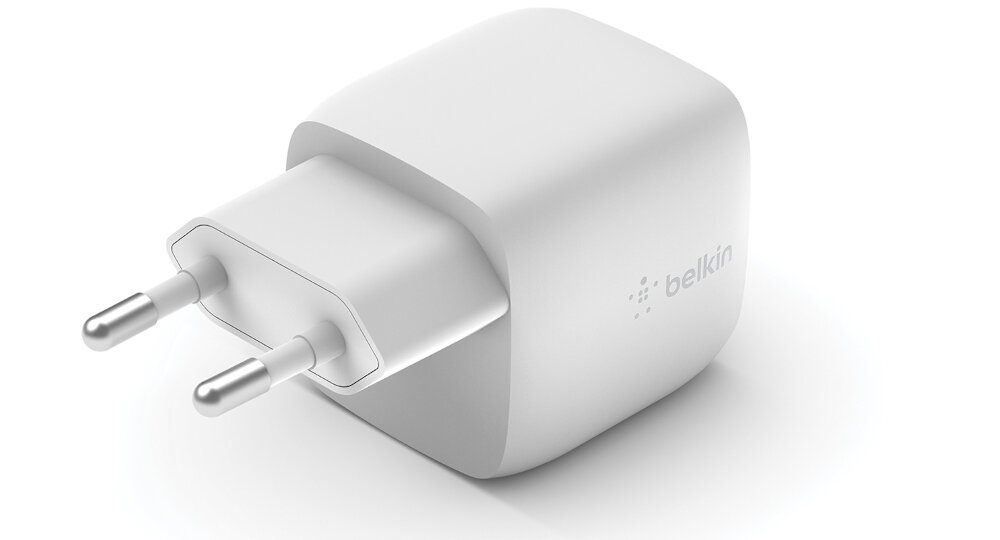 Ładowarka sieciowa BELKIN USB-C GaN WCH001VFWH 30W Biały kompaktowa budowa ładowarki innowacyjny materiał przewodność cieplna