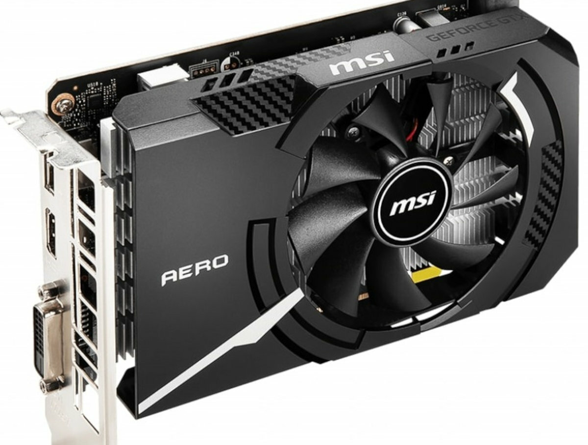 MSI-GeForce-GTX-1650-DR skos zlacza