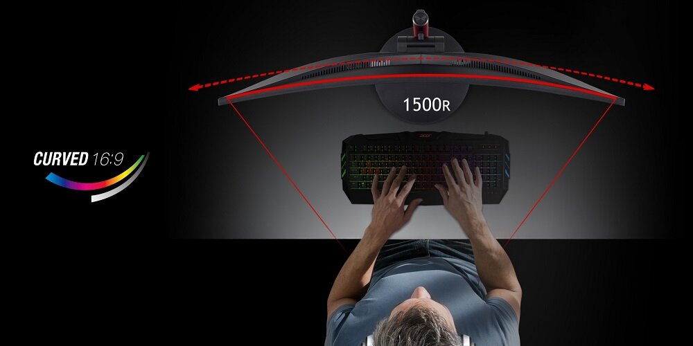 Monitor ACER Nitro XZ342CKP - komfort użytkowania matowa matryca VA 3H