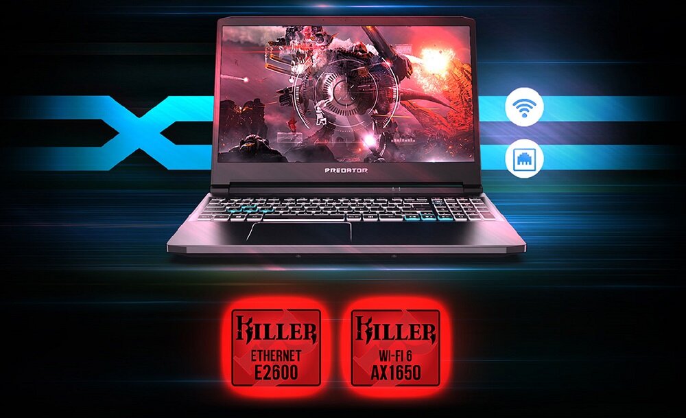 Laptop ACER Predator Triton 300 Wifi 6 łąćznośc bezprzewodowa