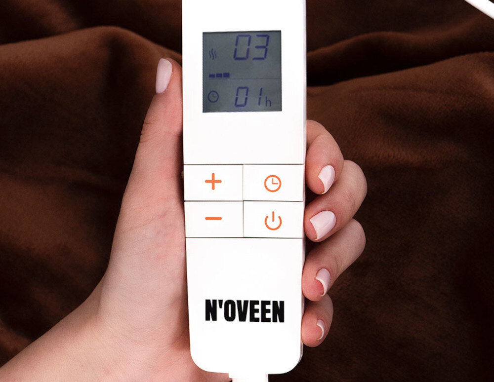 Koc elektryczny NOVEEN EB655 Precyzyjna regulacja temperatury odłączany kontroler SMART LCD dostosowanie potrzeby Wybór odpowiedniego poziomu ciepła