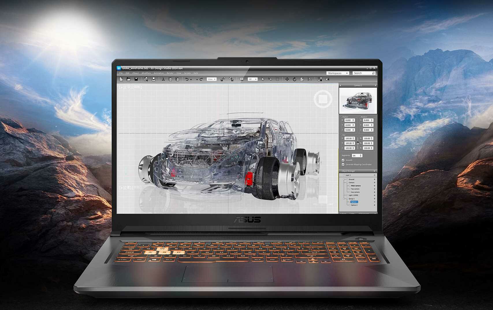 Laptop ASUS Tuf Gaming A17 - wyglad ogólny 16 gb ram AMD Ryzen 7 5800H ips 144Hz