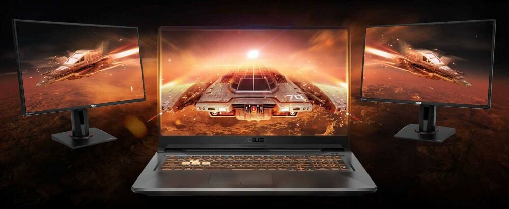 Laptop ASUS Tuf Gaming A17 - matowa matryca częstotliwość odświeżania na poziomie 144Hz ochrona przed refleksami światła maksimum komfortu